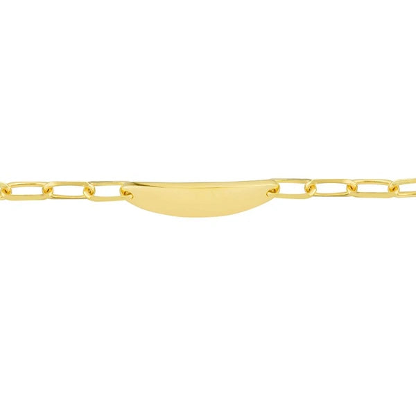 Oval Paper Clip ID Bracelet