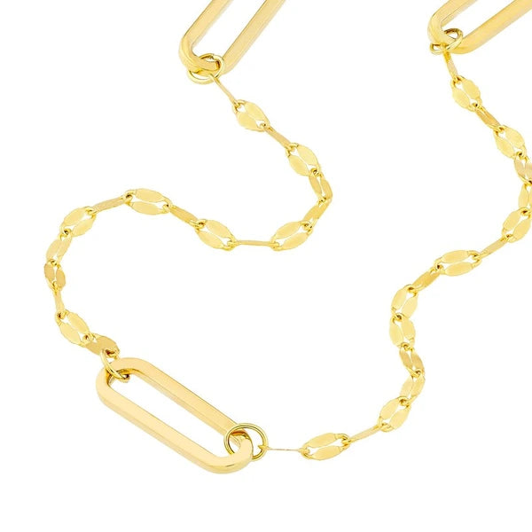 Paper Clip Links on Hammered ForzentiN/A Necklace