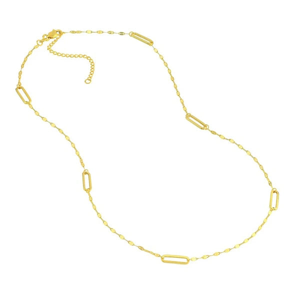 Paper Clip Links on Hammered ForzentiN/A Necklace