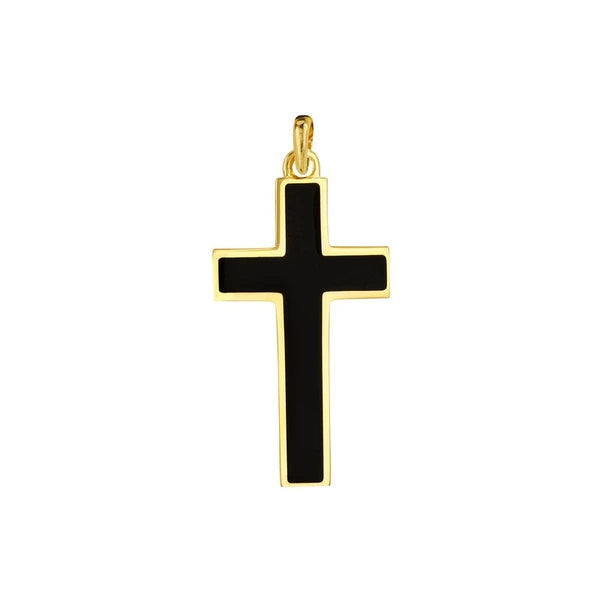 Black EN/Amel Cross Pendant