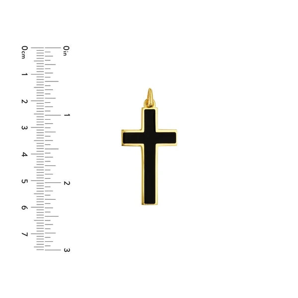 Black EN/Amel Cross Pendant