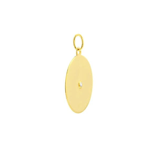 Center Diamond Disk Charm