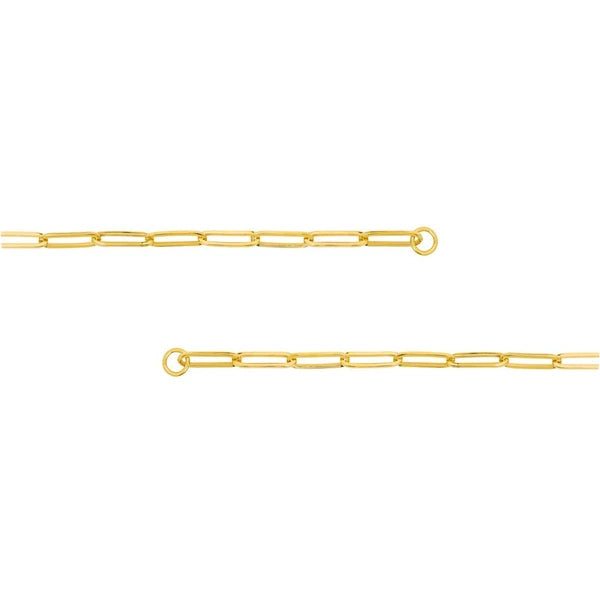 5.10MM Long Paper Clip Split Chain