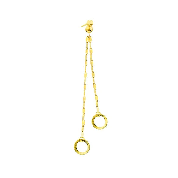 Double Strand Dangle Circle Earrings