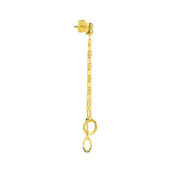 Double Strand Dangle Circle Earrings