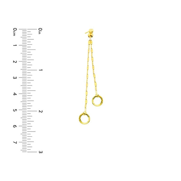 Double Strand Dangle Circle Earrings