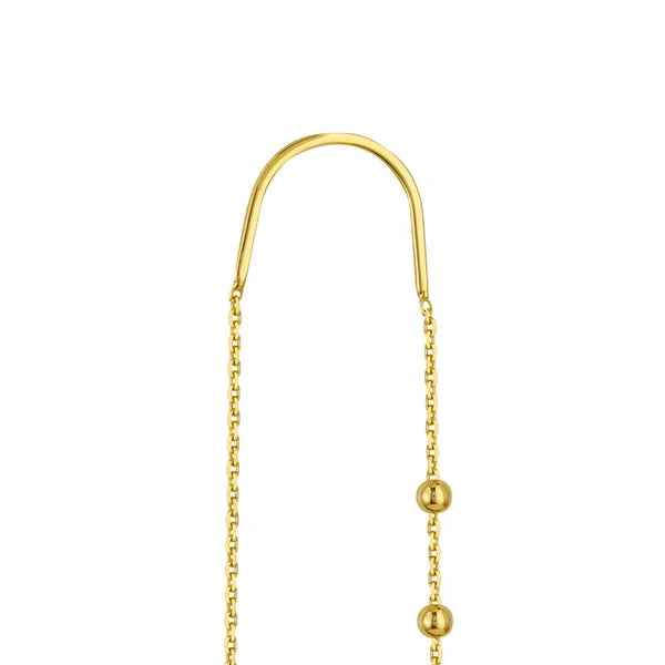 Bead Accent Threader Earrings
