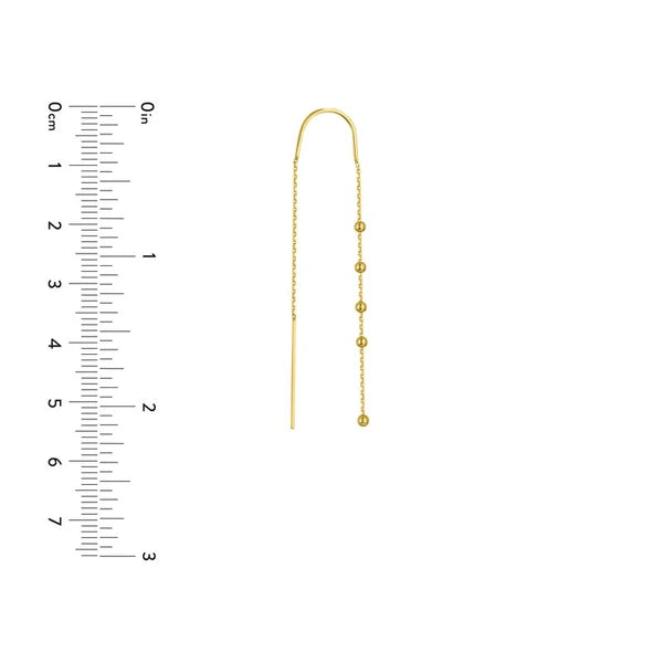 Bead Accent Threader Earrings