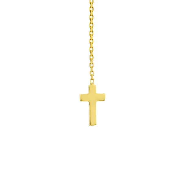 Polished Cross Threader Earrings