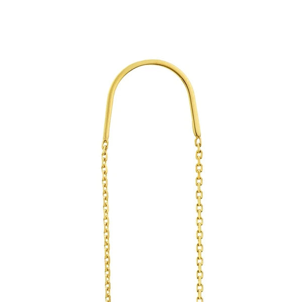 Polished Cross Threader Earrings
