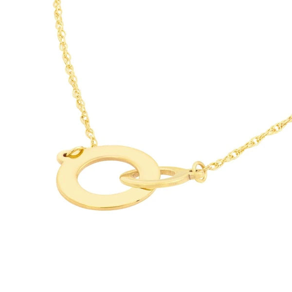 So You Interlocked Circles Adjustable Necklace