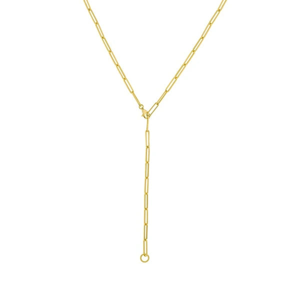 3.95mm Paper Clip Split Chain with Pear Lock