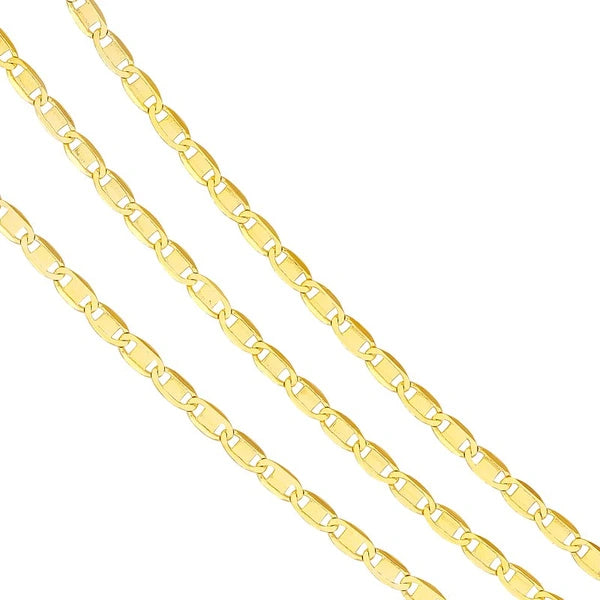 Triple Strand Adj. Diamond Cut Valentino Chain