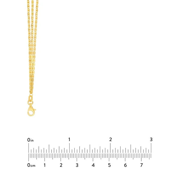 Triple Strand Adj. Diamond Cut Valentino Chain