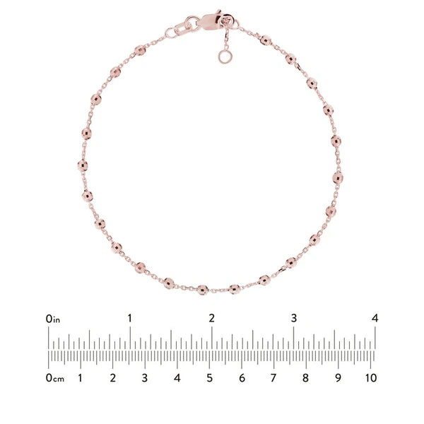 Adjustable Diamond Cut Beaded Bracelet