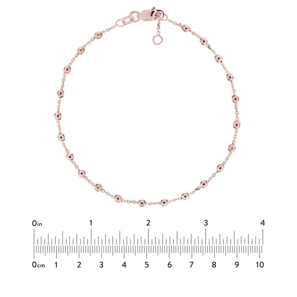 Adjustable Diamond Cut Beaded Bracelet