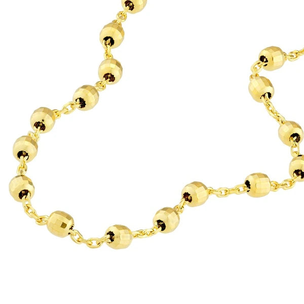 Adjustable Diamond Cut Beaded Bracelet