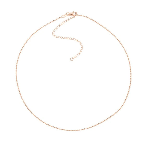 Diamond-Cut Bead Choker Chain