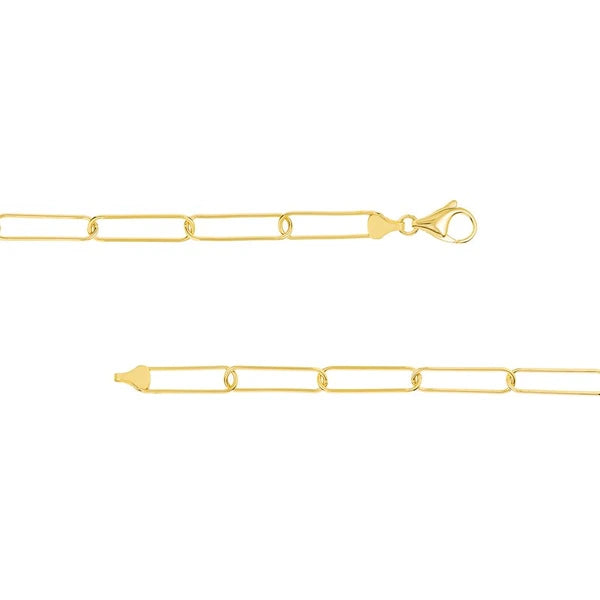 Round Wire Paper Clip Chain Necklace