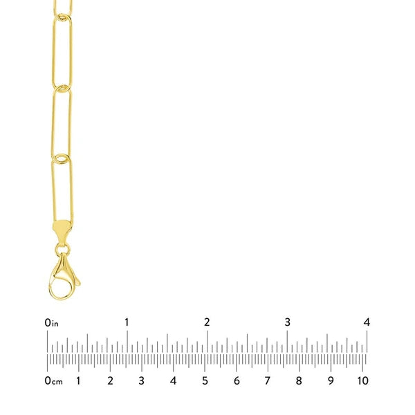 Round Wire Paper Clip Chain Necklace