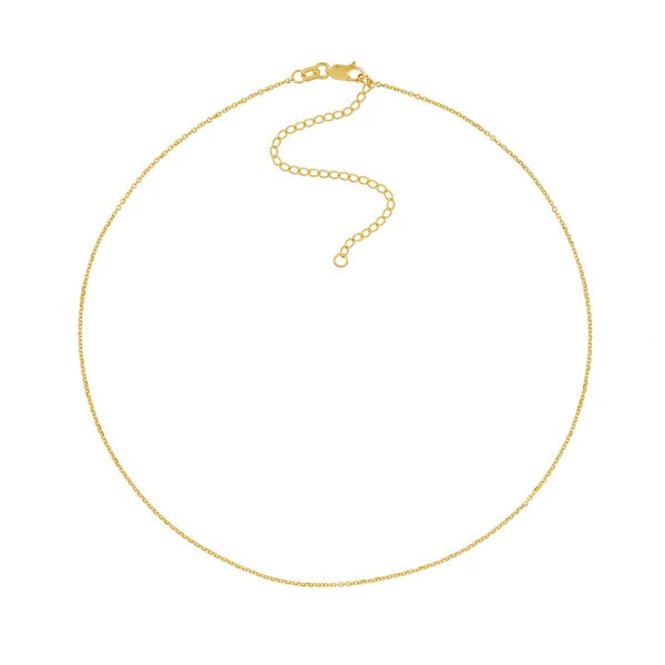 Diamond-Cut Cable Choker Chain