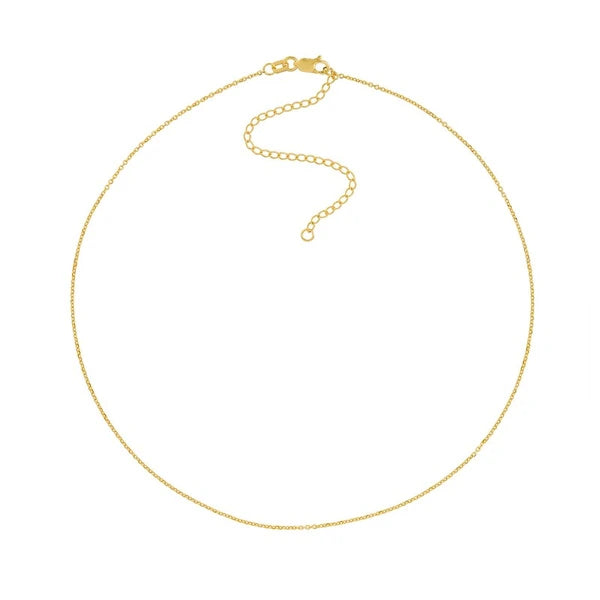 Diamond-Cut Cable Choker Chain