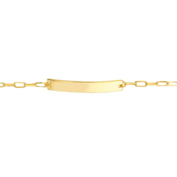 Paper Clip Anklet with ID Bar