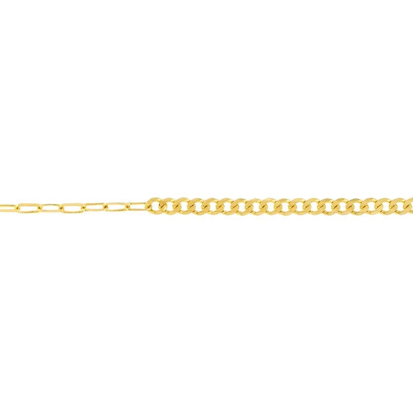 50/50 Paper Clip + Curb Chain
