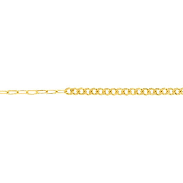 50/50 Paper Clip + Curb Chain