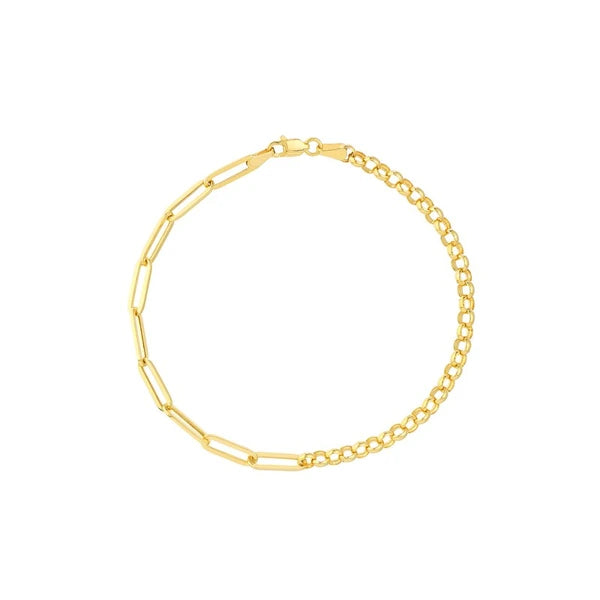 50/50 Paper Clip + Rolo Chain