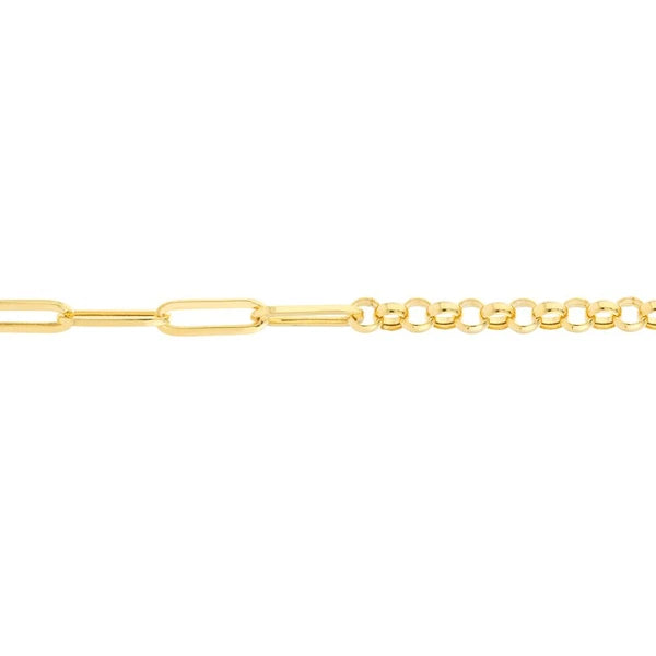 50/50 Paper Clip + Rolo Chain