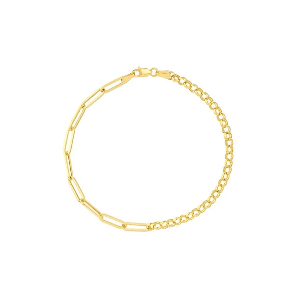 50/50 Paper Clip + Rolo Chain