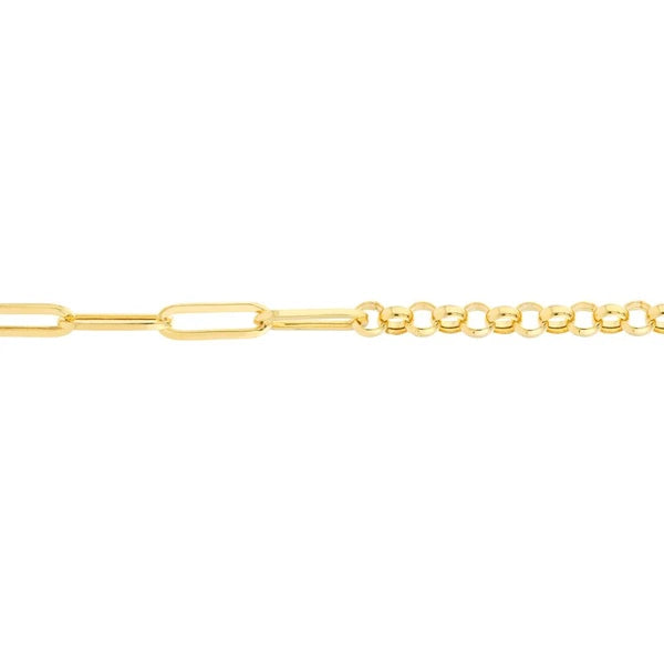 50/50 Paper Clip + Rolo Chain