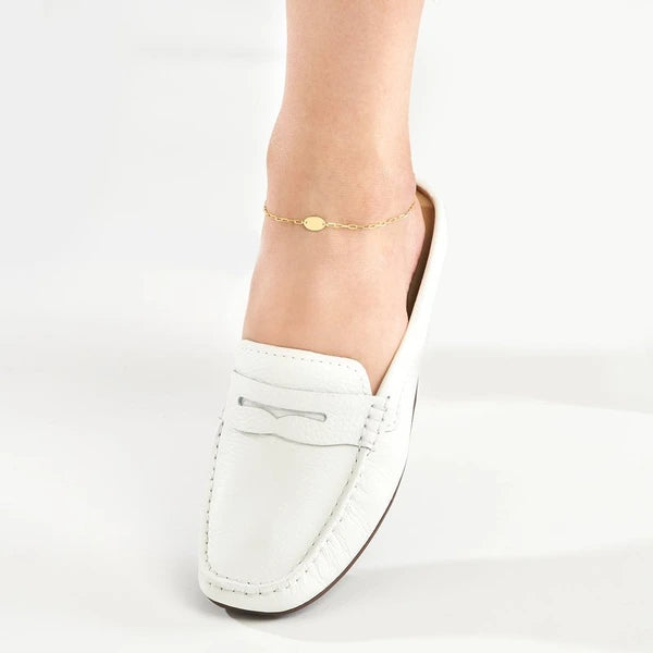 Paper Clip Anklet with Plate