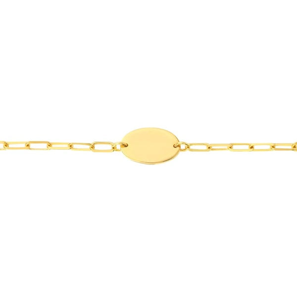 Paper Clip Anklet with Plate