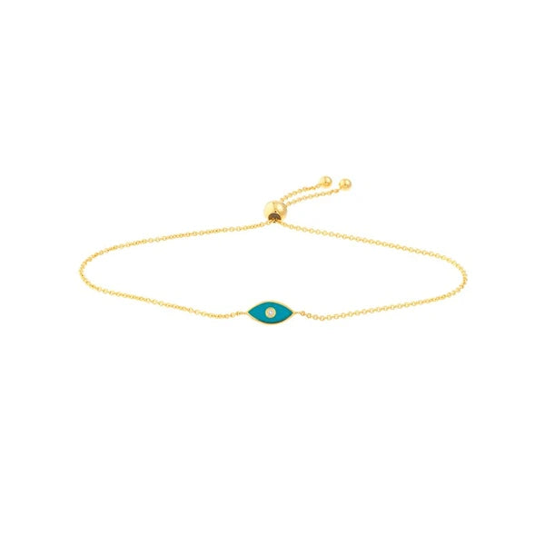 Blue EN/Amel Evil Eye Bolo Bracelet