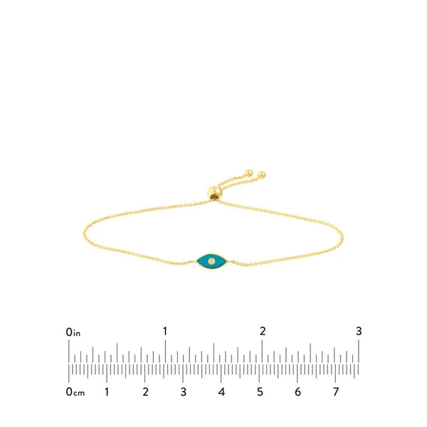 Blue EN/Amel Evil Eye Bolo Bracelet