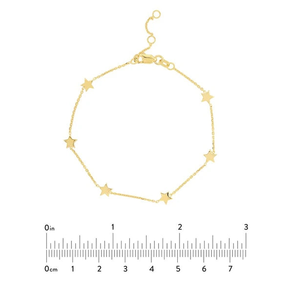 Adjustable 6 Star Stations Bracelet