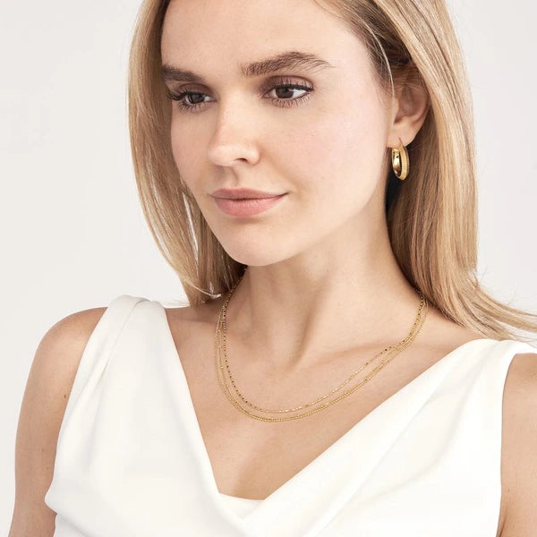 Mixed-Bead Triple Strand Necklace