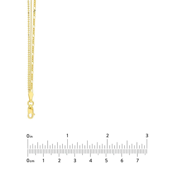 Mixed-Chain Triple Strand Necklace