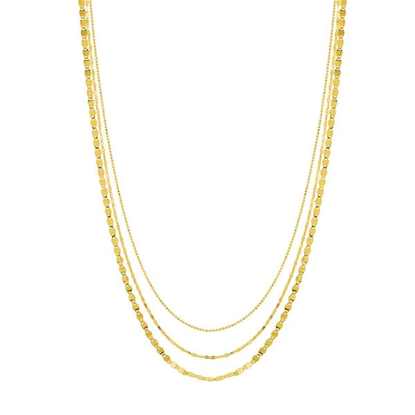 Valentino-Bead Triple Strand Adj Neck