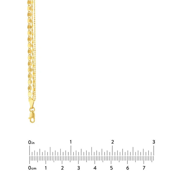 Valentino-Bead Triple Strand Adj Neck