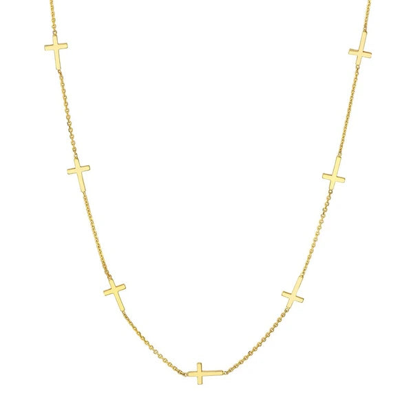 Mini Cross Station Necklace