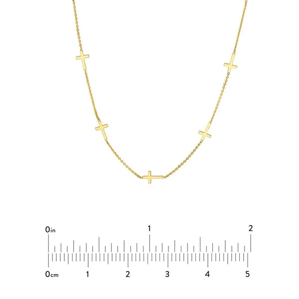 Mini Cross Station Necklace