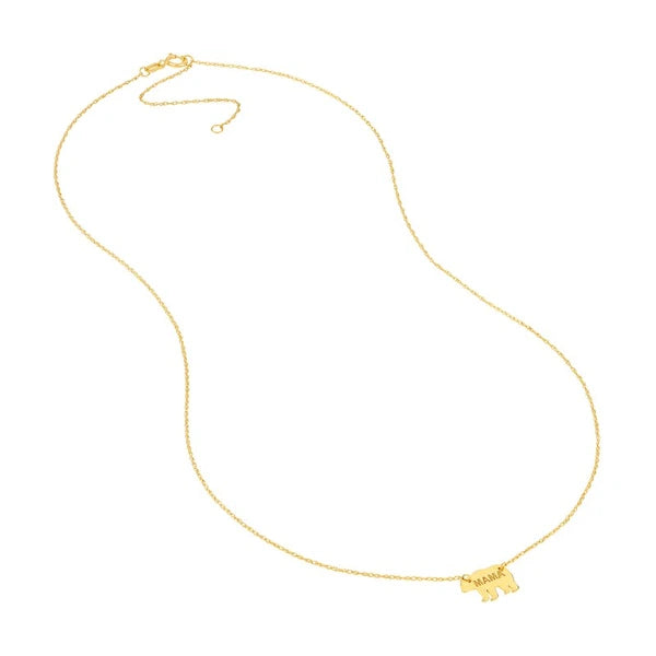 So You Mini Mama Bear Adjustable Necklace