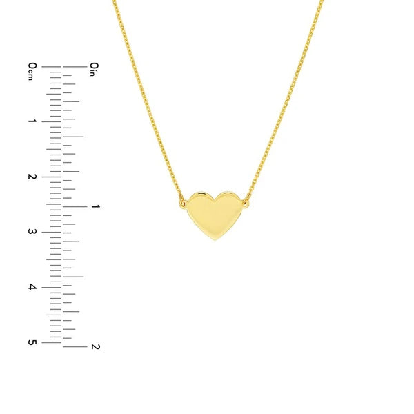 Simple Flat Heart Adjustable Necklace