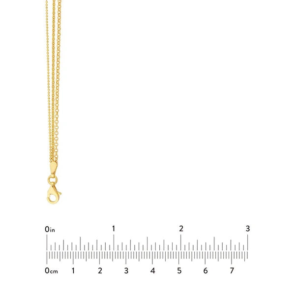 Mixed-Link Triple Strand Necklace