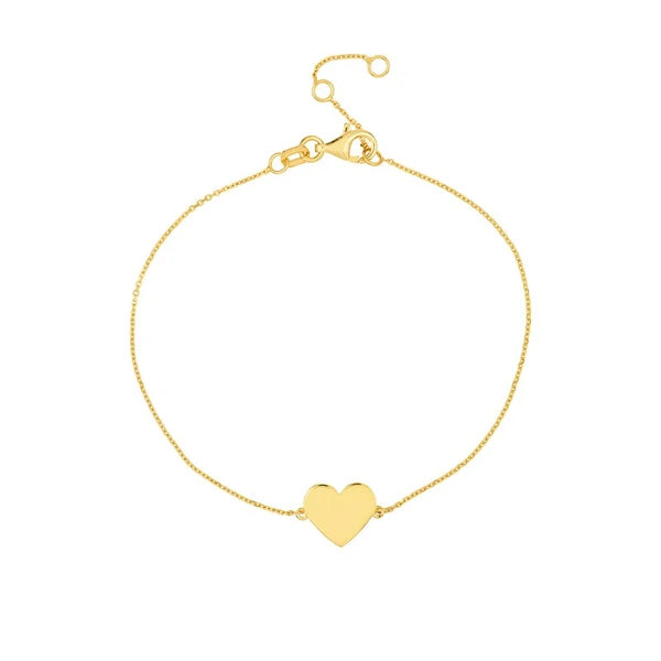 Engravable Simple Heart Bracelet