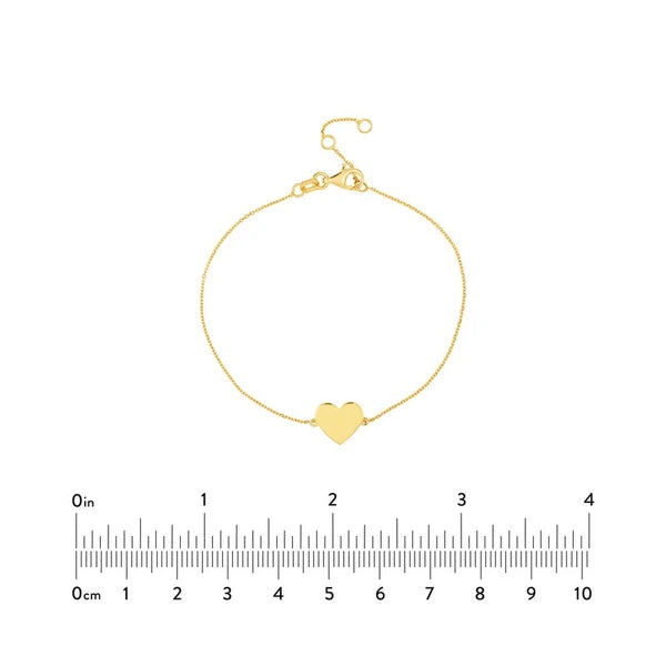 Engravable Simple Heart Bracelet