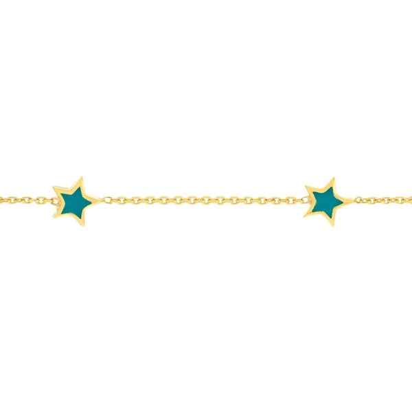 Turquoise EN/Amel Star Station Bracelet